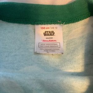 Hanna Anderson 150cm US 12 baby yoda long pajamas gently used